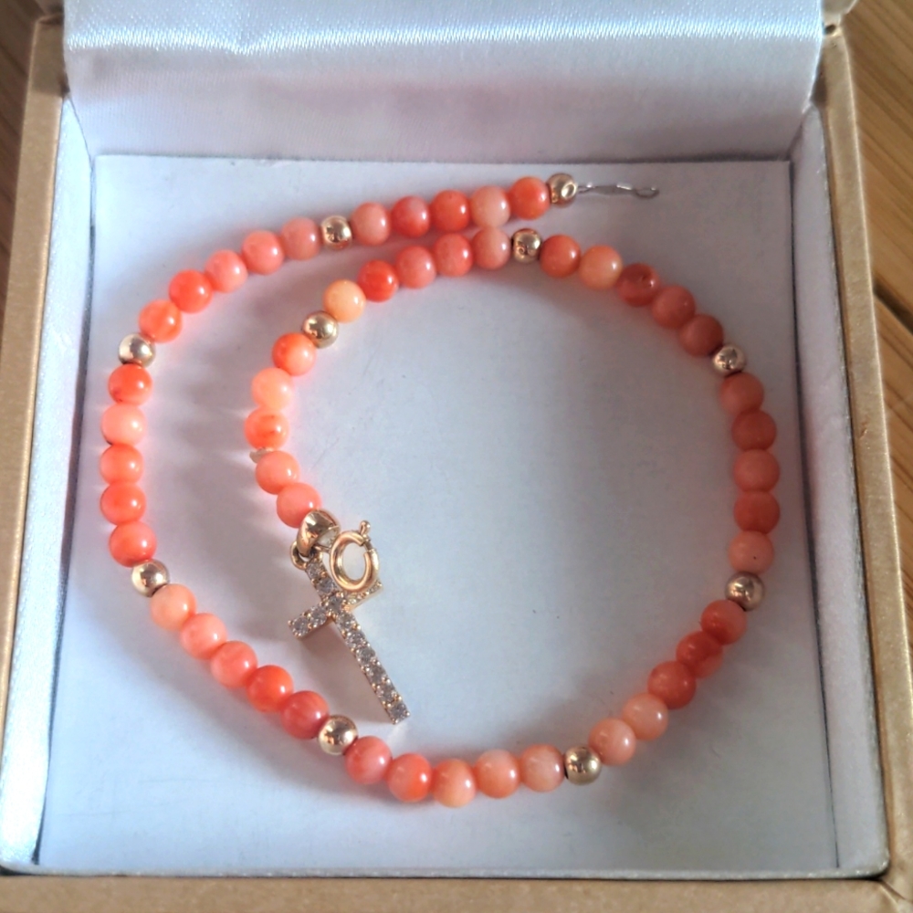 Coral gold bracelet